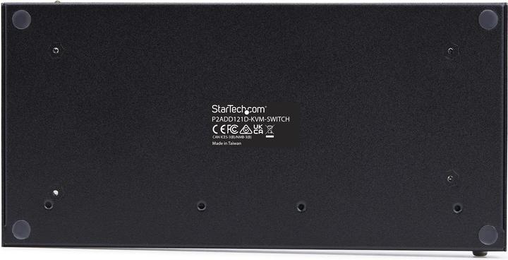 Image du produit StarTech .com P2ADD121D-KVM-SWITCH, 3840 x 2160 pixels, 4K Ultra HD, 36 W, Noir
