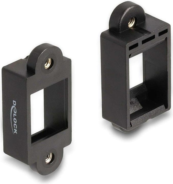 Actual product image Delock Keystone bracket for installation with screw connection black (Keystone module holder)