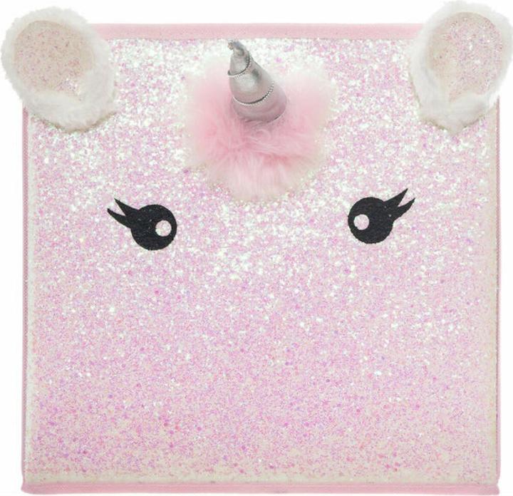 Image du produit Atmosphera BOÎTE DE RANGEMENT ROSE POUR ENFANT LICORNE - 29 X 39,5 X 29CM