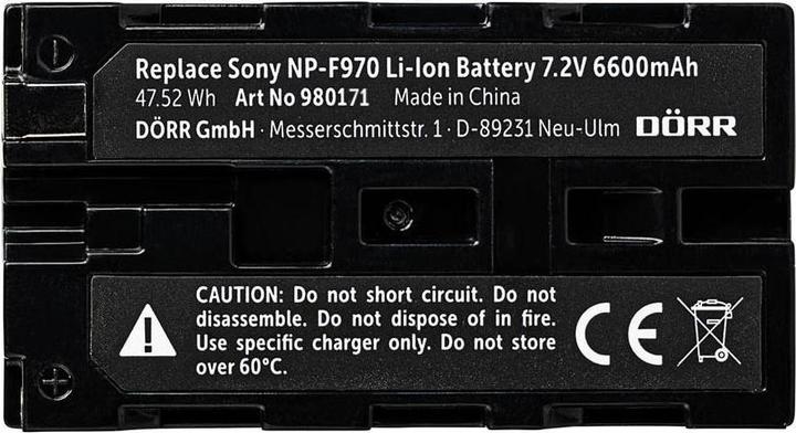 Actual product image Dörr Digital camera battery NP-F970 (Rechargeable battery)
