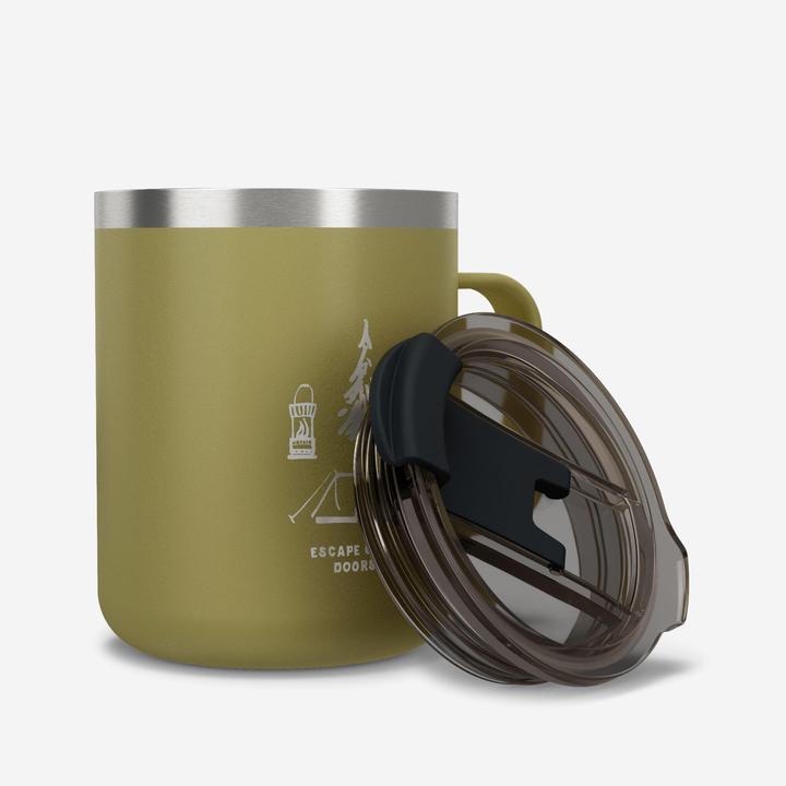 Immagine prodotto Quechua Tasse isolierend Edelstahl Camping Wandern Trekking - 900 0,35 l khaki