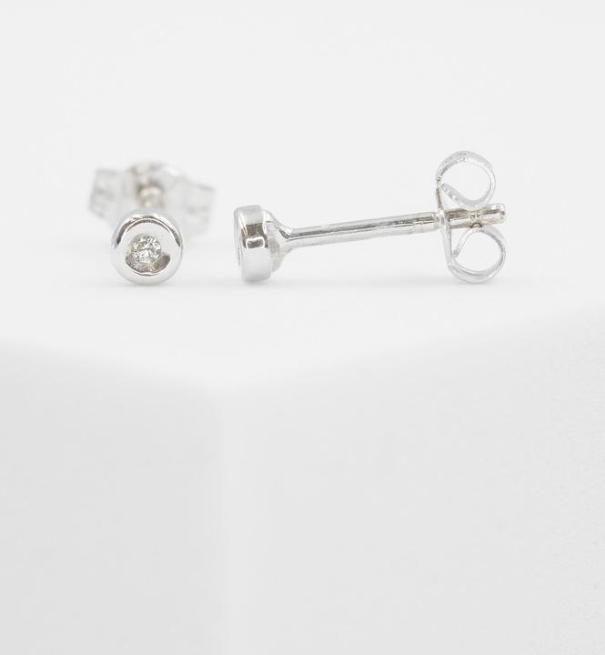 Actual product image Muau Stud earrings (White gold)