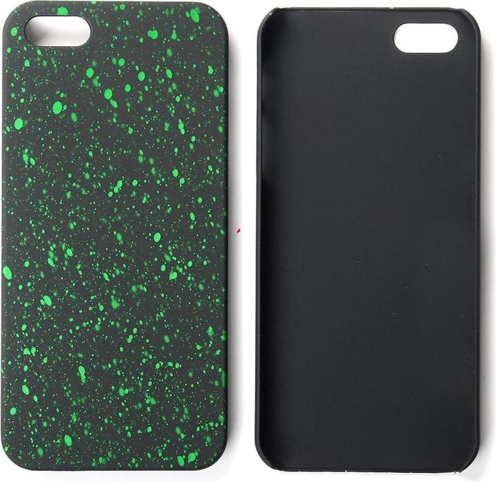Produktbild König Design Handy Hülle Schutz Case Bumper Schale für Apple iPhone 5 5s SE 3D Sterne Grün (Apple iPhone 5)