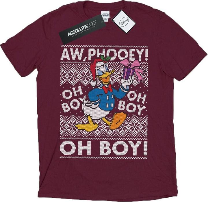 Disney Donald Duck Christmas Fair Isle TShirt (XXL)