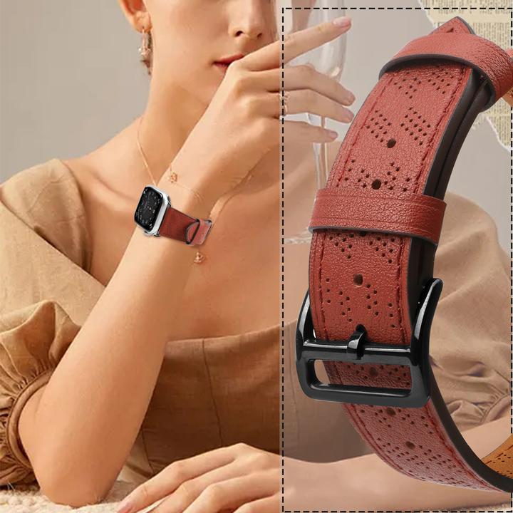 Produktbild Hurtel Armband Leder Lederarmband für Apple Watch Ultra, SE, 8, 7, 6, 5, 4, 3, 2, 1 (49, 45, 44, 42 mm) Ban (45 mm, 44 mm, 42 mm, 49 mm, Echtes Leder)