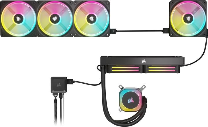 Image du produit Corsair Ventilateur iCUE LINK QX120 RGB 120 mm PWM (noir, kit d'extension) (120 mm, 1 x)