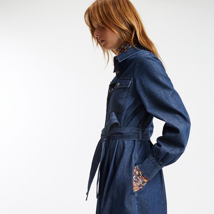 Produktbild La Redoute Collections Langärmeliges Jeanskleid mit Knopfleiste (36)