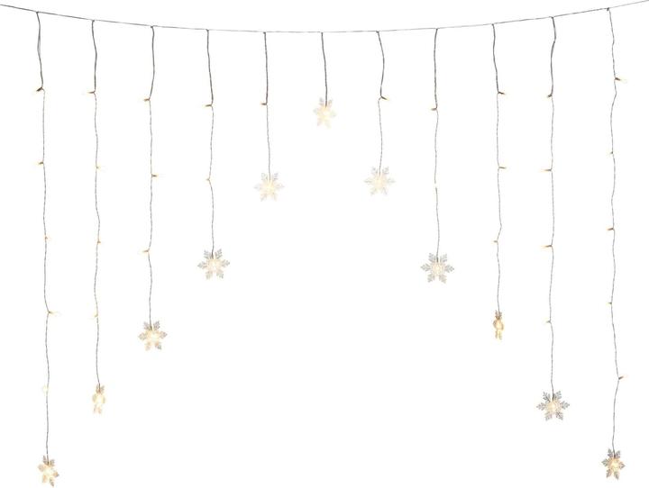 Konstsmide LED-Lichtervorhang Schneeflocken, 41 LED, 1.4 m, Outdoor (1.40 m)
