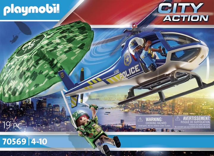 Actual product image Playmobil Police helicopter: parachute chase (70569, Playmobil City Life)