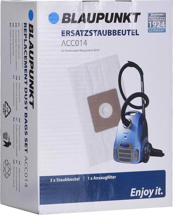 Actual product image Blaupunkt Bag set + filter for VCB701 ACC014 (3 x)