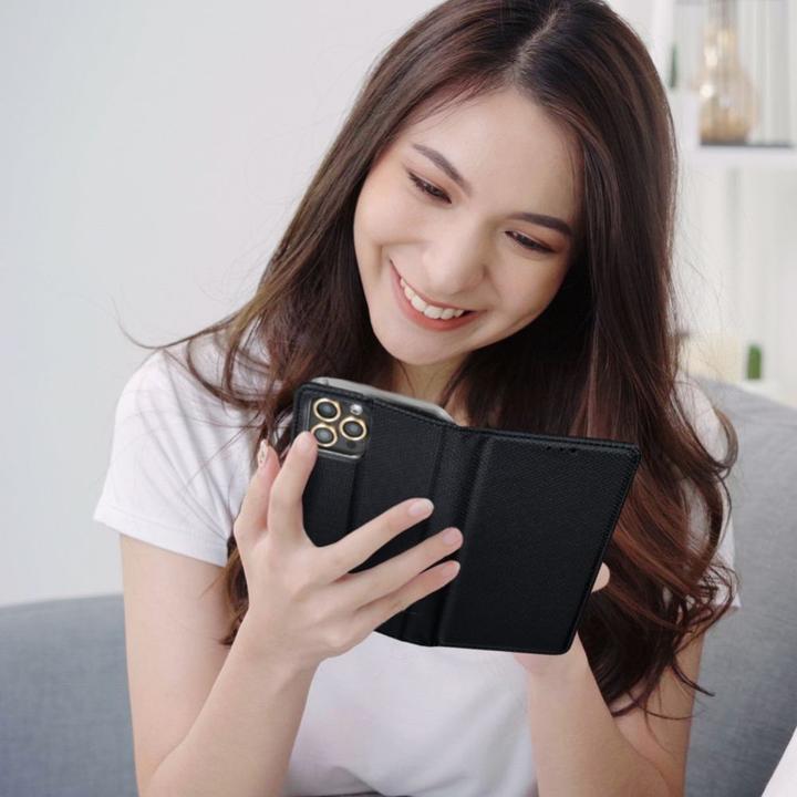 Actual product image OEM Back panel cover SMART CASE Book for REALME NOTE 50 black (Realme Note 50)