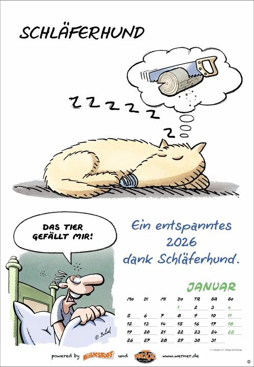 Actual product image Werner Kalender 2026 (Hardcover, German)