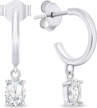 Produktbild Brilio Silver - Timeless silver earrings with zircons EA655W