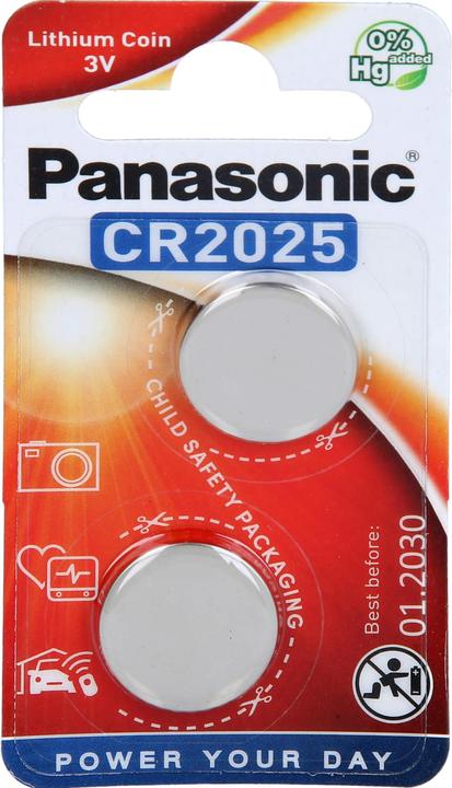 Immagine prodotto Panasonic Potenza al litio CR2025 (2 pz., CR2025, 165 mAh)