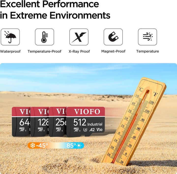 Produktbild Viofo 512GB SD card (512 GB, microSDXC, U3, UHS-I)