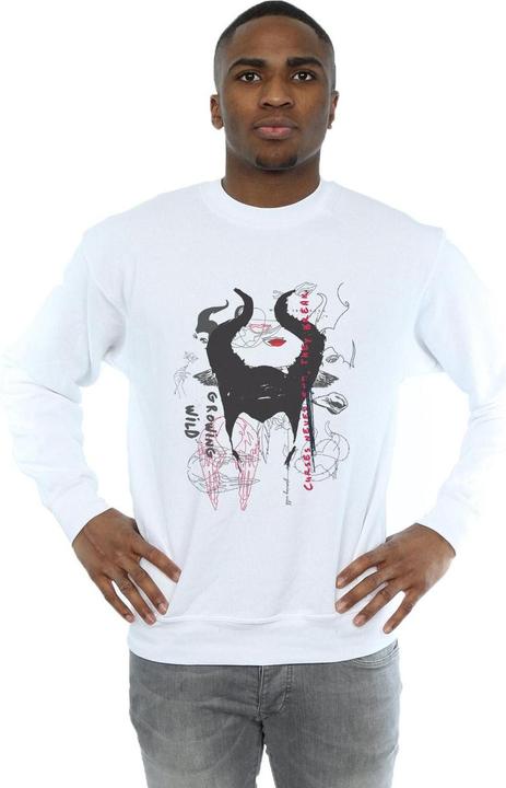 Actual product image Disney Mens Maleficent Mistress Of Evil Growing Wild Horns Collage Sweatshirt (S)