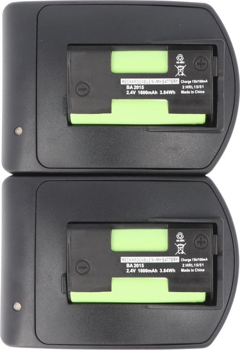 Produktbild AccuCell Schnell-Ladegerät und 2x Akku passend für den Sennheiser BA2015 (Akku)
