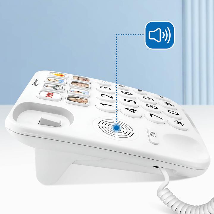 Produktbild Geemarc PhotoPHONE 110 - Verstärktes Telefon mit Fototasten - weiss