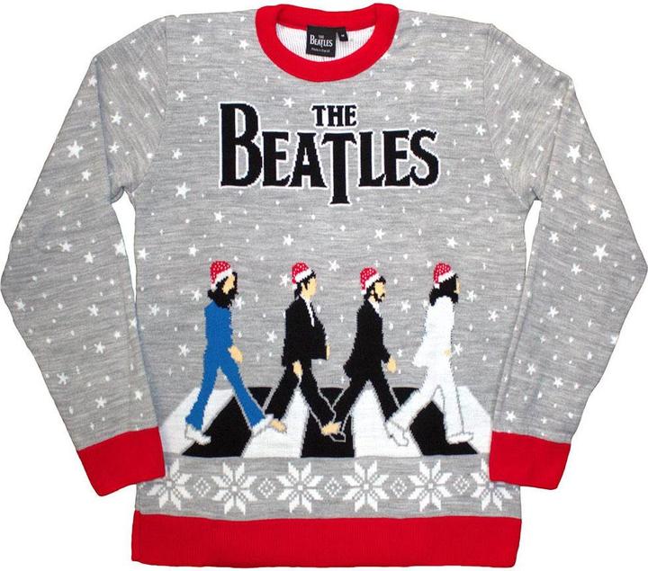Produktbild The Beatles Drop T Sweatshirt weihnachtliches Design (L)