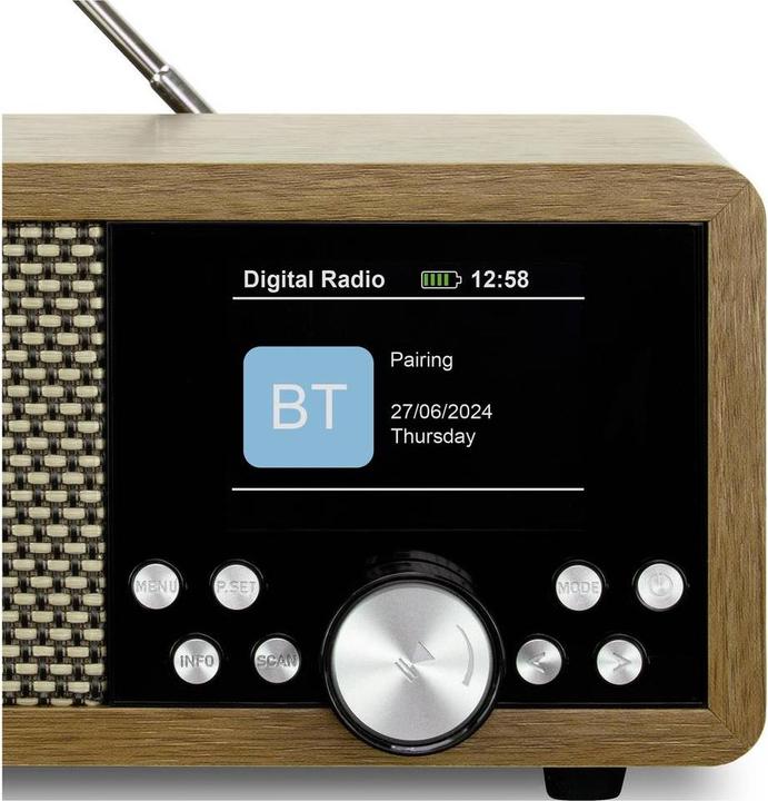 Produktbild Dynavox Weltempfänger DAB+, FM, DAB DAB+, Bluetooth®, SD, USB Braun (DAB, FM, DAB+, Bluetooth)