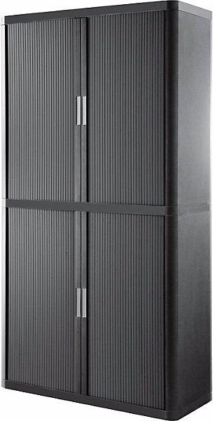 Image du produit Paperflow Armoire à rideaux easyOffice®, 4 tablettes, hauteur 2040 mm, anthracite / (110 x 41,5 x 204 cm)