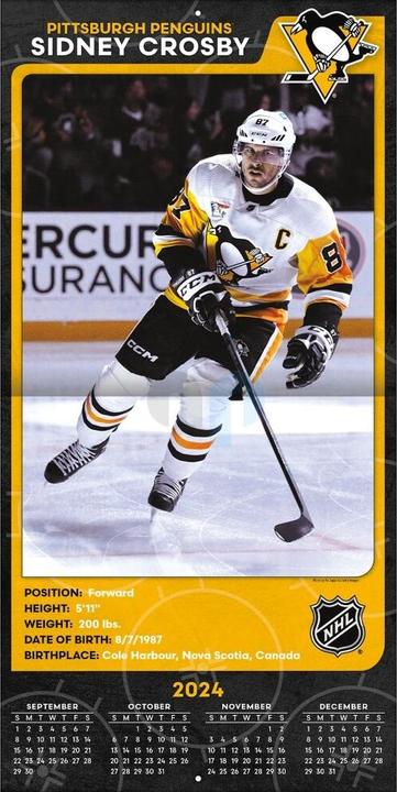 Produktbild NHL - Pittsburgh Penguins - Sidney Crosby - 30.5 x 30.5 cm Spieler-Wandkalender 2025 (30.5 x 30.5 cm, Französisch, Italienisch, Spanisch, Deutsch, Englisch)