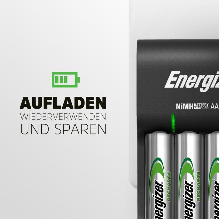 Actual product image Energizer Recharge Base (4 pcs., AA, 1300 mAh, Battery + charger)
