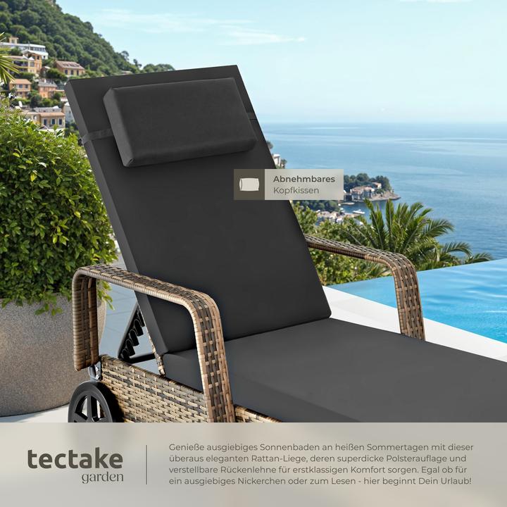 Produktbild tectake Sonnenliege (200 cm)