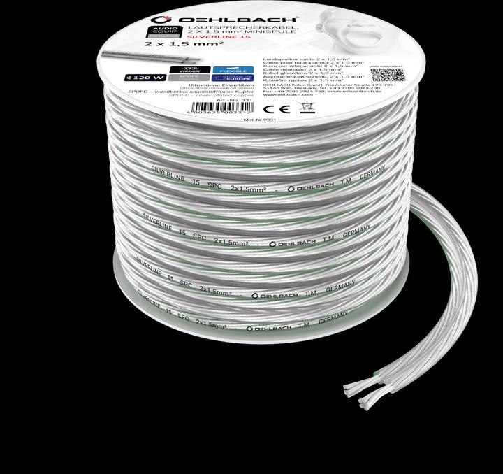 Produktbild Oehlbach Lautsprecherkabel 2x1.5mm² 6m (6 m, 1.50 mm²)
