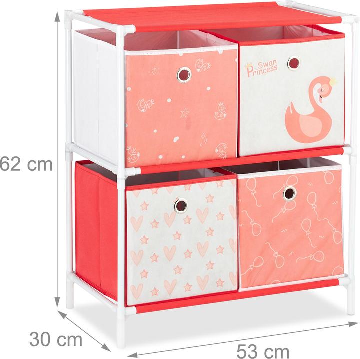 Image du produit Relaxdays Etagère enfant avec boîtes
