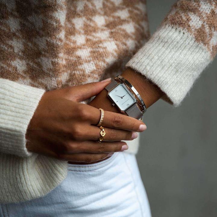 Actual product image Kapten & Son Grace Silver Mesh (Analogue wristwatch, 25 mm)