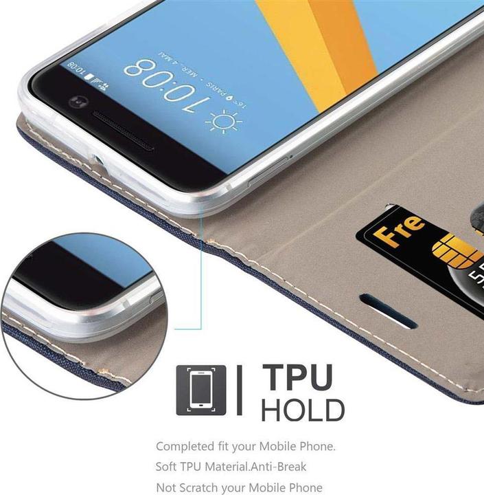Actual product image Cadorabo Book Jeans Optics Cover (HTC One M10)