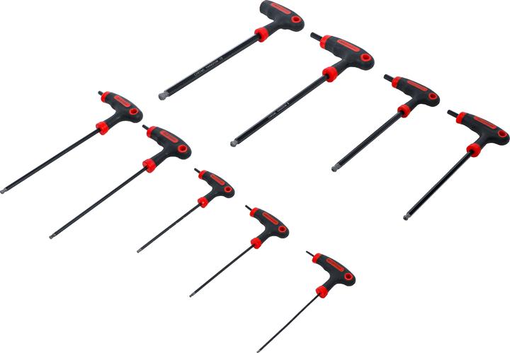 Produktbild BGS Schraubendreher-Satz mit T-Griff und seitlicher Klinge Innensechskant 2 - 10 mm 9-tlg. (Innensechskant)
