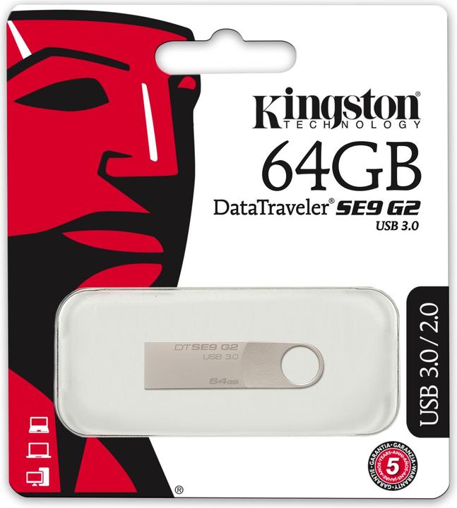 Actual product image Kingston DataTraveler SE9 G2 (64 GB, USB 3.0, USB-A)