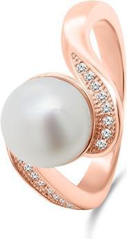 Brilio Silver - Charming bronze ring with real pearl RI061R - Circuit: 58 mm (58)