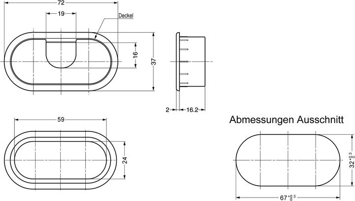 Produktbild Werkstarck Kabeldurchführung (Kabeldurchlass, 6.70 cm)