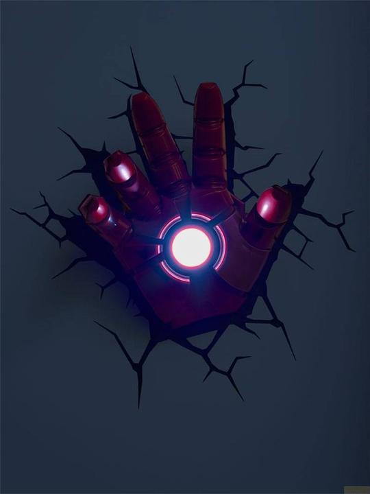 Actual product image The Source Marvel: Iron Man Hand 3D Wall Light