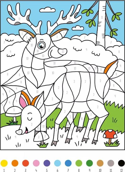 Produktbild Mein dickes Malen-nach-Zahlen-Buch Tiere