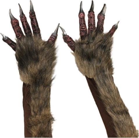 Festartikel Müller Werwolf Krallenhände Mit Plüschhaar
