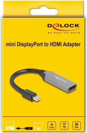 Actual product image Delock 64331 DisplayPort Adapter Mini DP 1.4 Stecker auf HDMI Buchse (HDMI, 15 cm)