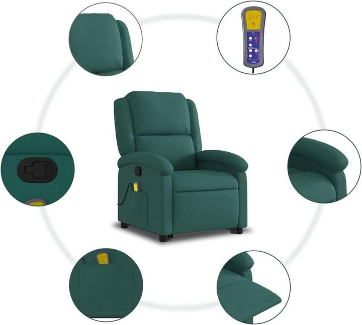 Actual product image VidaXL Massage chair with stand-up aid fabric