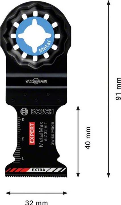 Immagine prodotto Bosch Professional Zubehör Lama Expert MetalMax AIZ 32 AIT per utensili multifunzione, 40 x 32 mm