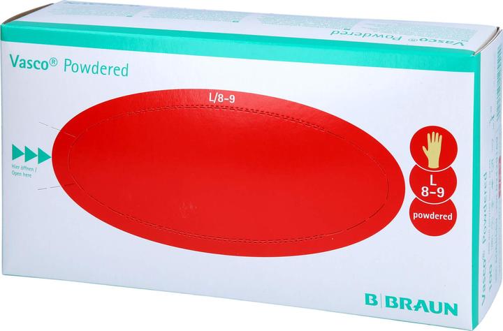 Produktbild B.Braun VASCO Untersuchungshandsch Gross/ 8-9 gepudert, 100 St HAS (L)
