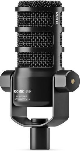 Actual product image RØDE Podmic USB microphone with WS14PU pop screen purple and cable