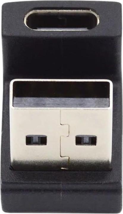 Image du produit PowerGuard USB-A vers USB-C 180 degrés d'angle en forme de U vers le haut adaptateur (mâle/femelle) (USB 3.1)