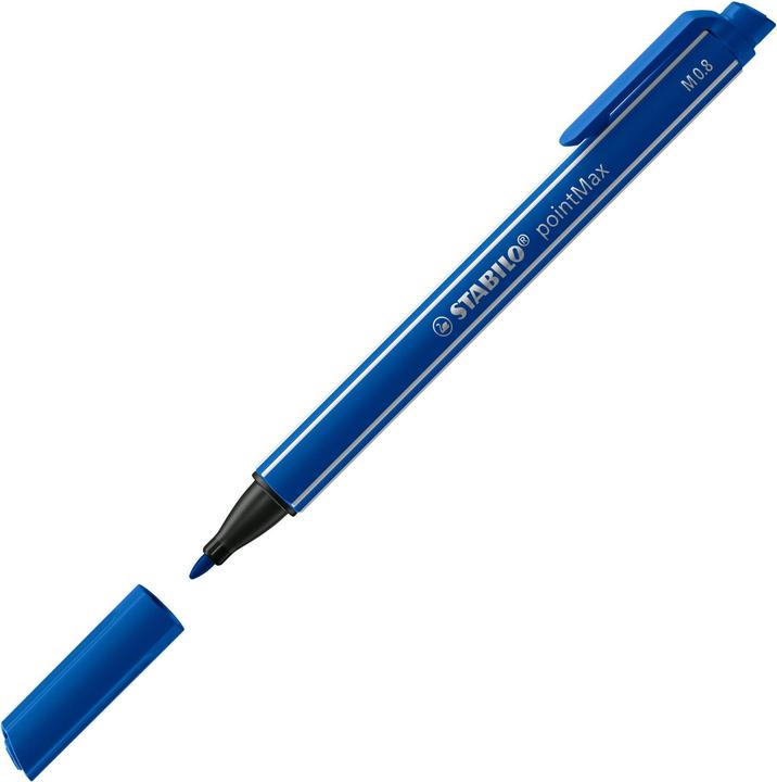 Immagine prodotto STABILO Penne con punta in feltro - pointMax - confezione da 10 - blu oltremare (Blu oltremare, 10 x)