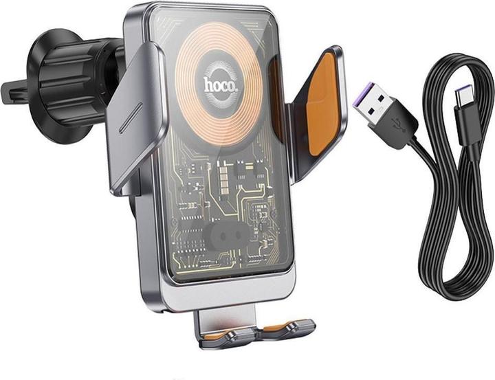 Image du produit Hoco 2 en 1 QI sans fil Fast Charge Support de charge pour voiture