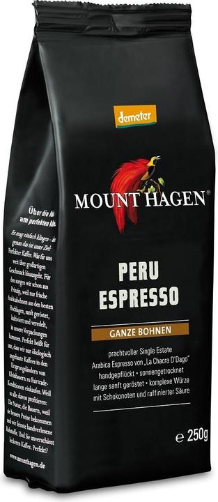 Actual product image Mount Hagen Espresso Peru whole bean