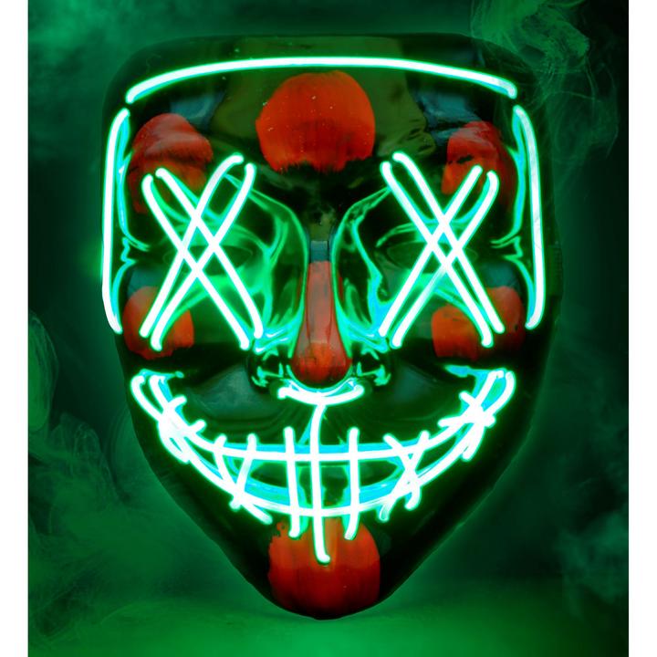 Image du produit Widmann Masque X effrayant avec éclairage LED vert