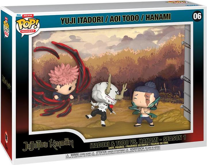 Actual product image Funko Jujutsu Kaisen POP Moments Vinyl Figures Itadori & Todo vs Hanami 9 cm